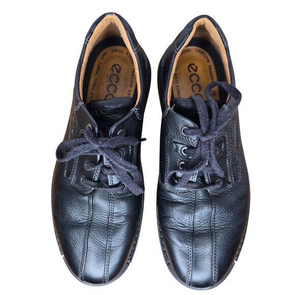 ECCO Fusion Bicycle Toe Tie Black Leather Comfort Shoes Men\'s EU42, US 8/8.5 main image 7